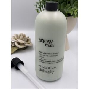 Philosophy Snow Man Shampoo, Shower Gel & Bubble Bath 32 Oz - Sealed W/pump